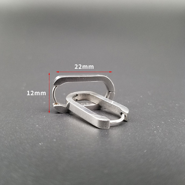 geometric fashionable universal earrings stainless steel for men and…