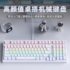 Ruiyi F98 メカニカルキーボード 高品質 e スポーツ ゲーム 有線 オフィス ラップトップ 緑軸 茶軸 赤軸