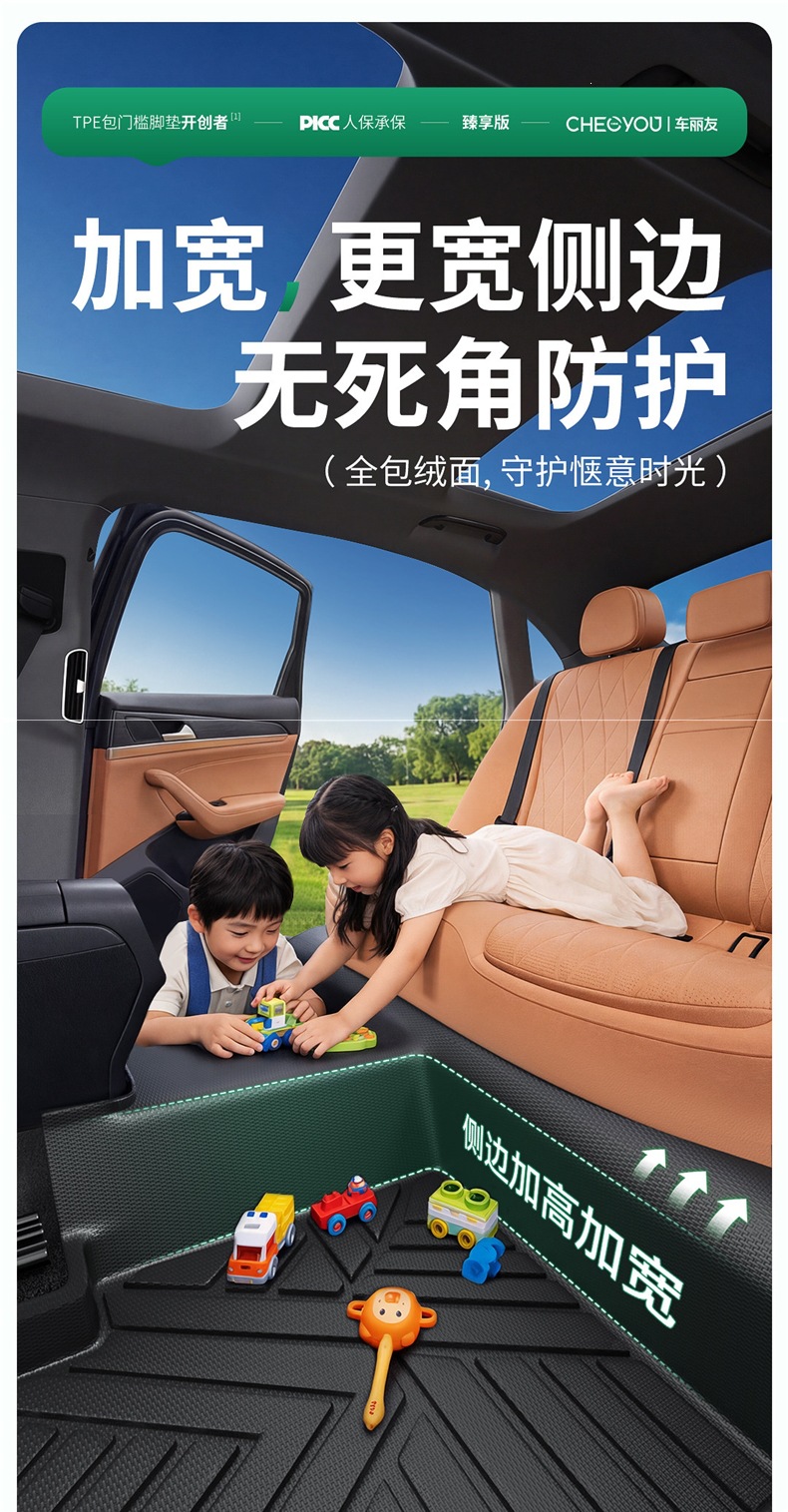 Che Li You TPE car floor mats, full coverage, car mats, floor mats, interior mats, custom-made for specific cars, all-inclusive