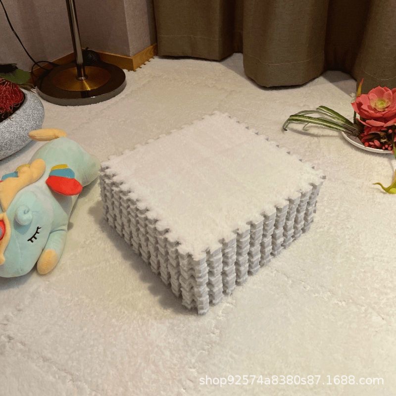 Wholesale plush carpet puzzle mats, bedroom foam floor mats, soft cotton plush thickened carpets, cross-border exclusive puzzle mats