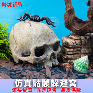 Fish Tank Aquarium Landscape Decoration Scorpion Palace Guardian Spider Lizard Snake Python Skull Bone Breeding House Escape Ornaments