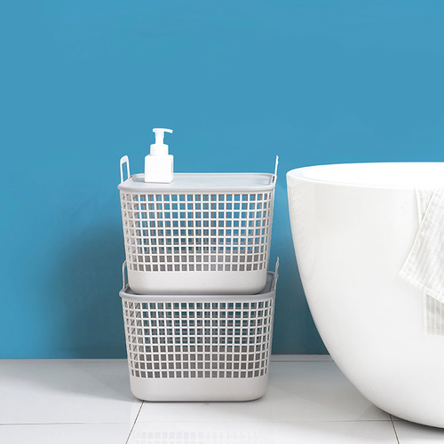 Dirty clothes basket dirty clothes storage basket household toys clothes portable plastic snacks hollow debris imitation rattan storage