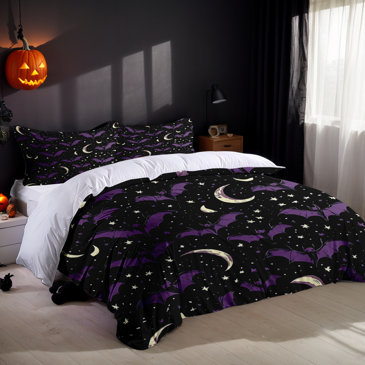 Three-piece Bed Set Halloween Bedroom Furnishing Decoration