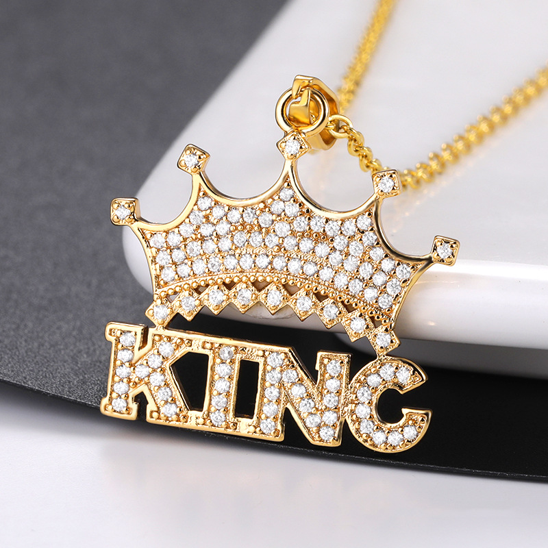 New Hip-hop Necklace King Crown Pendant Jewelry Men And Women Necklace display picture 5