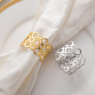 Explosions hotel metal plating napkin buckle napkin ring napkin ring golden towel buckle mouth cloth ring manufacturers wholesale