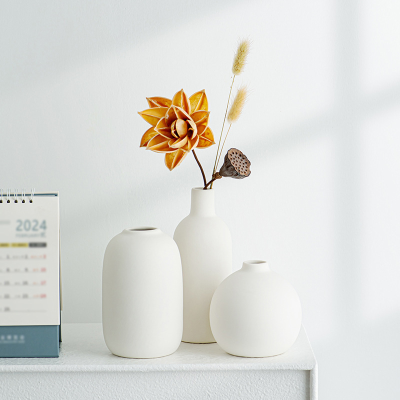 New Scandinavian Style Ins Ceramic Vase Ornaments Wedding Photography Props Ceramic Blank DIY Flower Ware Factory Wholesale