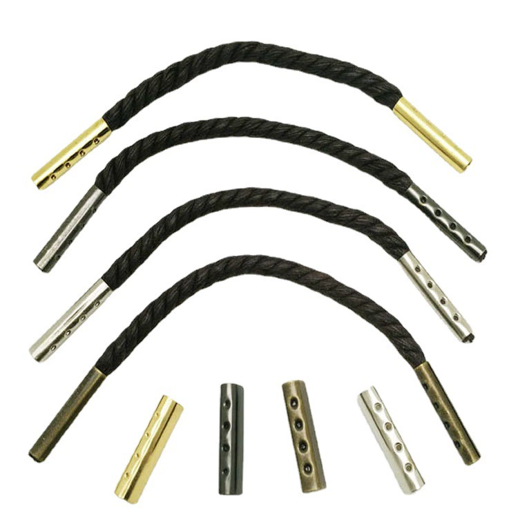 В наличии оптом: 4*20 плоских металлических наконечников для шнурков, пряжки для веревок, декоративные пряжки в форме колокольчика, концевики для веревок, плоские зажимы для концов.