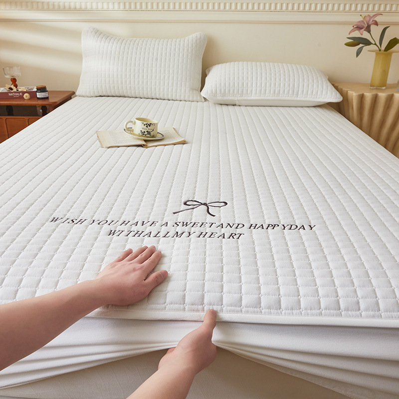 2025 nuevo estilo tipo A funda de cama acolchada de una sola pieza 2025 nuevo colchón de algodón cubierta protectora Simmons antideslizante