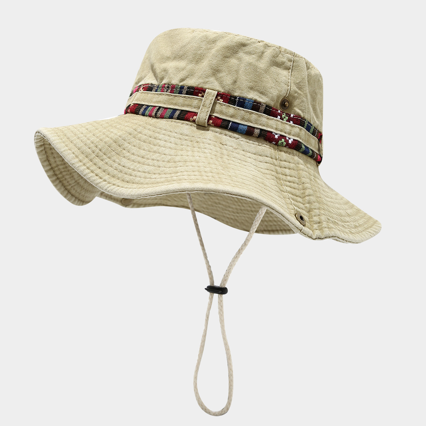 Sombrero de vaquero occidental para hombres y mujeres otoño nuevo deporte al aire libre ocio sombrero de pesca de montaña con cuerda de viento sombrero de sol marea