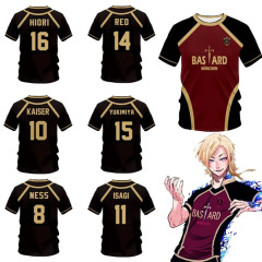 アニメブルーロックマイケルKAISER 3Dデジタル印刷メンズtシャツファッションスポーツ半袖トップススポーツ