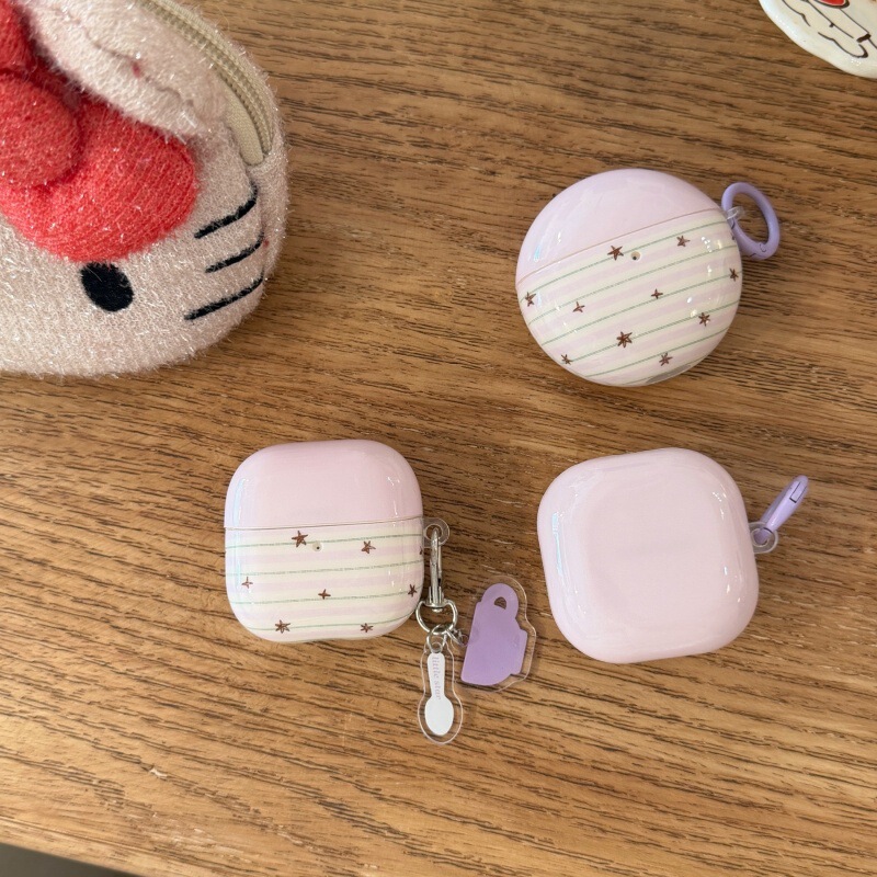 Purple Striped Stars Are Suitable for Huawei 6I5I Earphone Case Freeclip2 Clip-On Se2 Samsung Protective Case 7I Purple Striped Stars Are Suitable for Huawei 6I5I Earphone Case Freeclip2 Clip-On Se2 Samsung Protective Case 7I