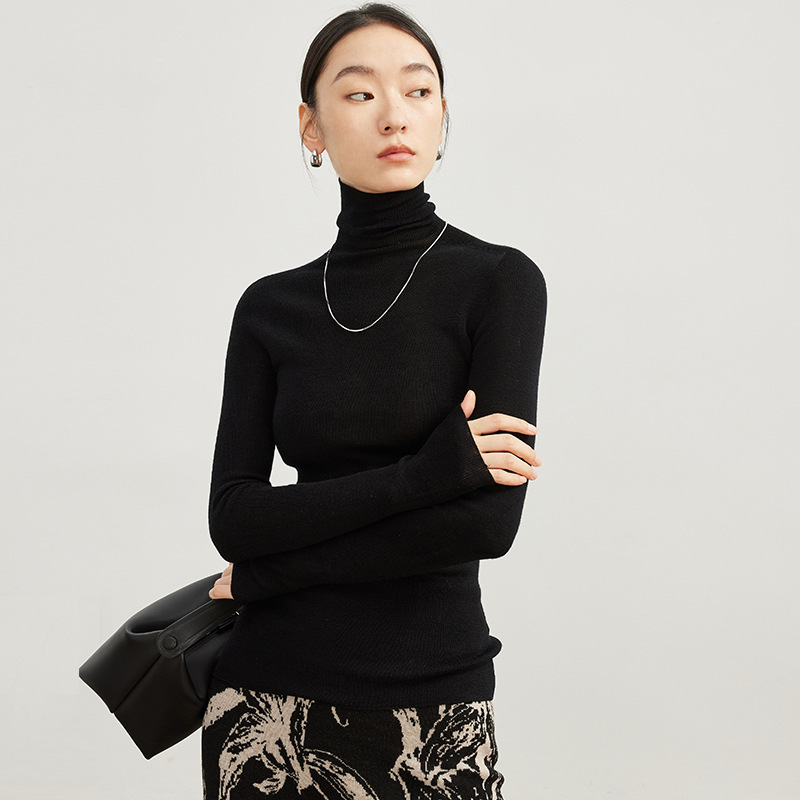German Yangzi Yarn Pure Wool Sweater 26 New Winter Women's High-Neck Sweater Seamless Base Layer Knit Top German Yangzi Yarn Pure Wool Sweater 26 New Winter Women's High-Neck Sweater Seamless Base Layer Knit Top