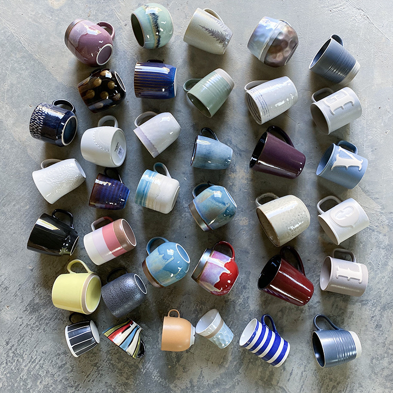 Boutique Japanese Creative Personality Kiln Change Milk Cup Color Glaze Ceramic Cup Mug Apple Cup Breakfast Cup