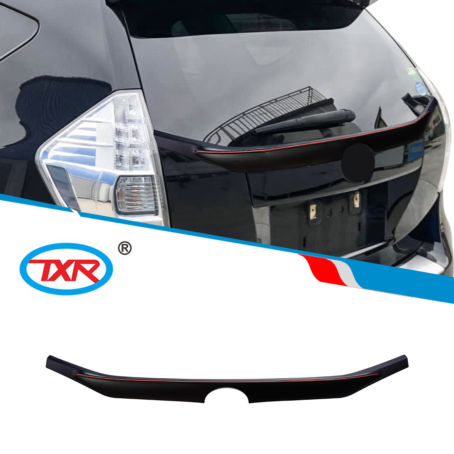 TXR para Toyota Prius Prius modificado alerón trasero central alerón trasero accesorios especiales para automóviles