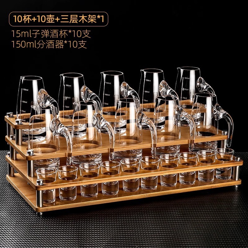 Coppa de vidrio de alta calidad de Phnom Penh dispensador de vino conjunto de vinos de hotel casero de lujo ligero taza de bala un sorbo de taza de vino