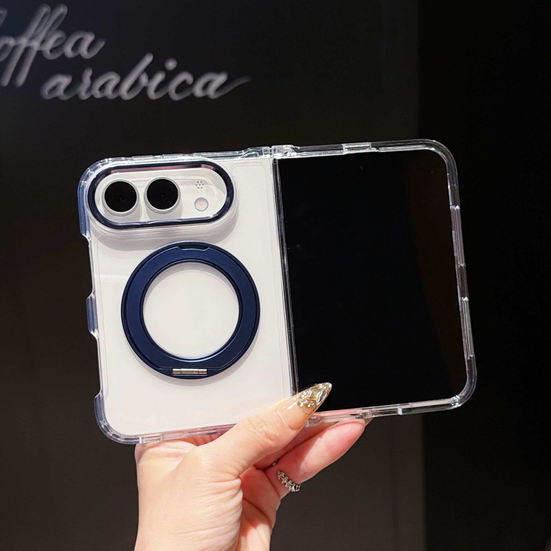 Funda para iPhone con Soporte Magnético para iPhone Duo Acrílico Giratorio de 360 Grados Anti-Caídas