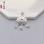 小众足银平安锁吊坠