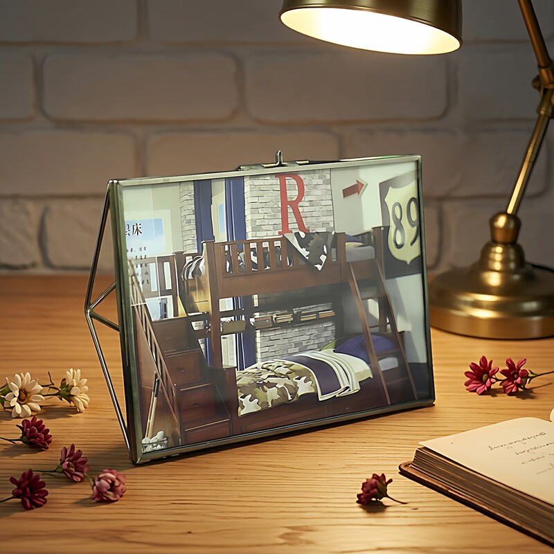 Factory direct plating gold rose gold glass photo frame certificate frame wedding photo studio photo frame European style