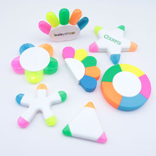 五色太阳花荧光笔儿童绘画涂鸦记号笔荧光板广告礼品促销可logo