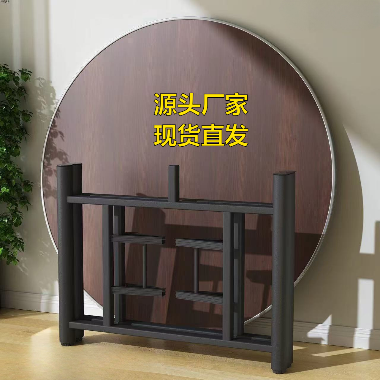 Thickened Large Round Table Solid Wood Foldable Banquet Home Hotel Round Table Panel Round Dining Table Dinner Party for Many People