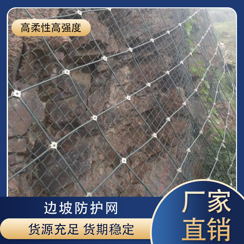 主动边坡防护网 镀锌丝耐腐 GNS2式裹塑山体兜石网 大量现货耐腐