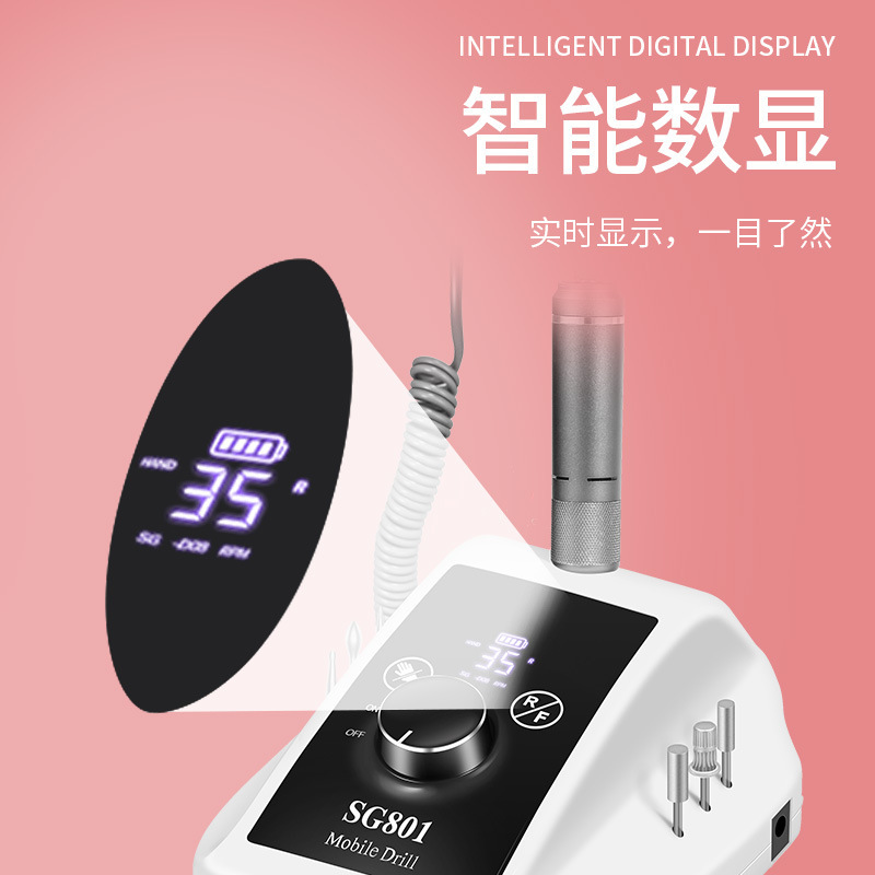 Nueva lijadora de uñas, lijadora de uñas inteligente, lijadora de uñas de pulido, herramientas de uñas eléctricas de bajo ruido, transfronterizas