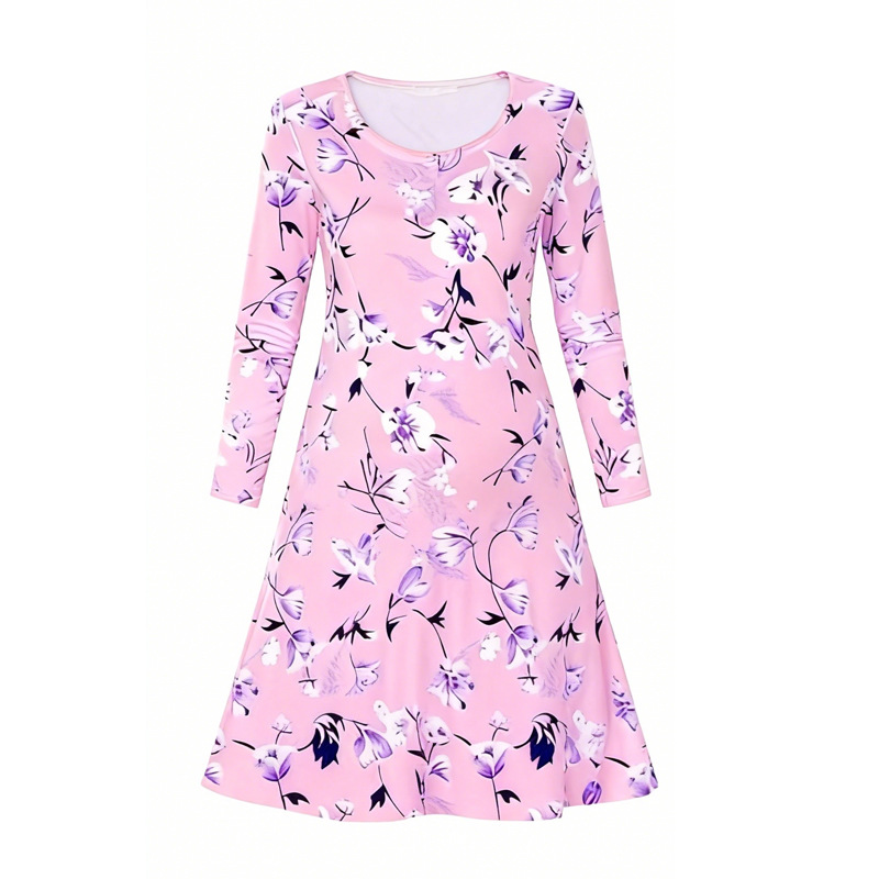 Stilfuld ventekjole til efterår og vinter rund hals casual_voghion.com