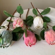 现代简约北欧风装饰仿真花帝王花绿色热带花仿真大帝王花厂家批发