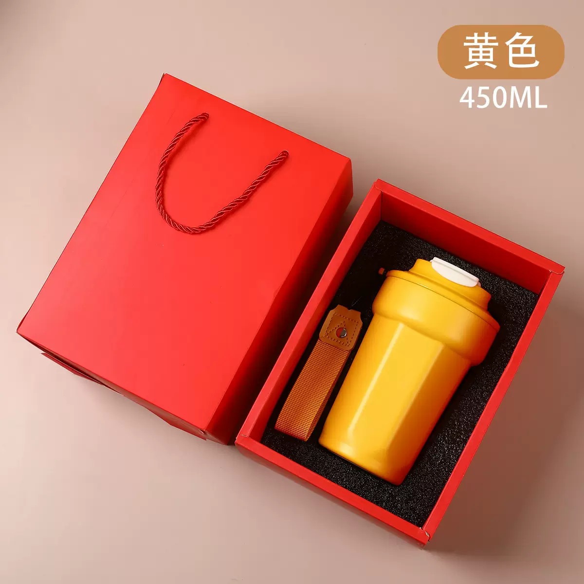 Taza de aislamiento de acero inoxidable 316 sin costura transfronteriza Taza de café de patrón vertical con pantalla de temperatura inteligente Taza de automóvil de oficina Caja de regalo Taza de agua