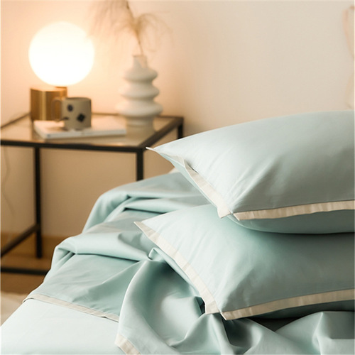 100-count Xinjiang long-staple cotton four-piece set of pure cotton light luxury spring and summer naked sleeping sheets and quilt covers pure cotton bedding