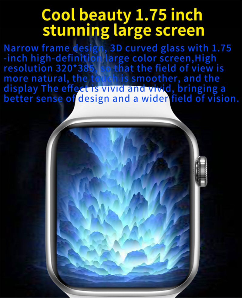 Smartwatch i8 PRO MAX with incoming call reminder, step counting, health monitoring, sleep and fitness wristband factory wholesale details Picture