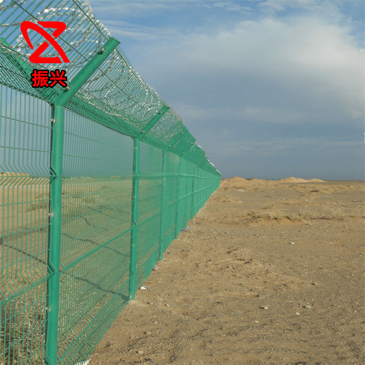 振兴机场护栏网厂家 机场Y型刺绳护栏 飞机场围网 机场围界护栏