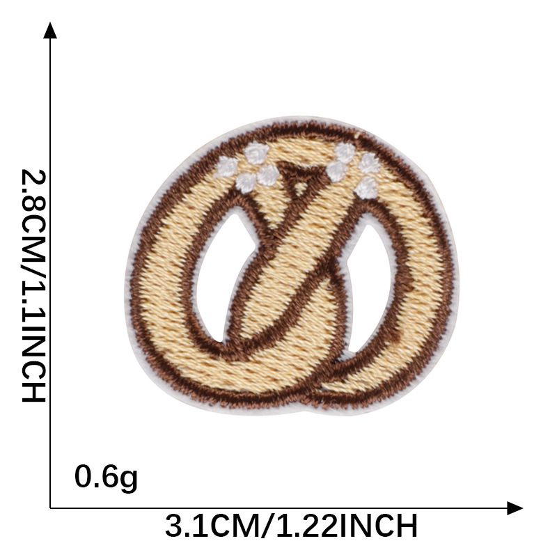 メーカー既製漫画食品刺繍ステッカー diy 衣類アクセサリー装飾アイロンパッチ한국 Wappen 布ステッカー|undefined