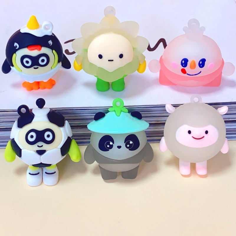 XQ411 popular game egg doll party series luminous Cartoon Doll exquisite trendy doll keychain ornaments