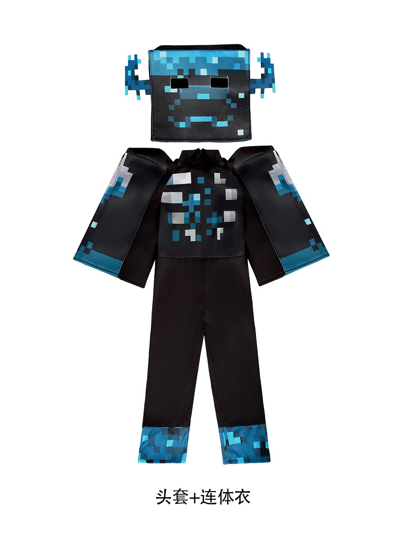 Disfraces de actuación infantiles de Minecraft para Halloween, con armadura de diamantes de Minecraft.