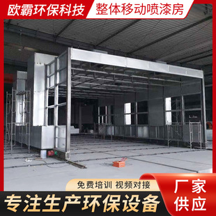 Manufacturers supply large steel structure high temperature spray booth painting equipment overall mobile spray booth