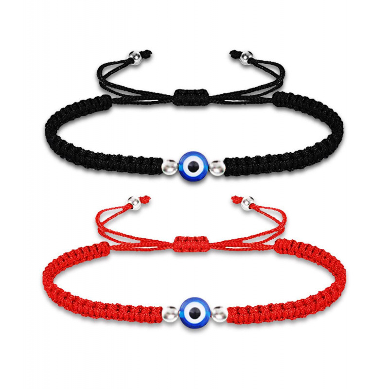 Cross-Border E-Commerce Evil Turkish Blue Eye Bracelet Adjustable Evil Eye Devil's Eye Bracelet Gift for Friends
