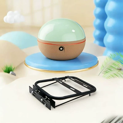 Storage Box, Tail Box Bracket, Electric car tail box - green-bamboo-stand-brown-bottom