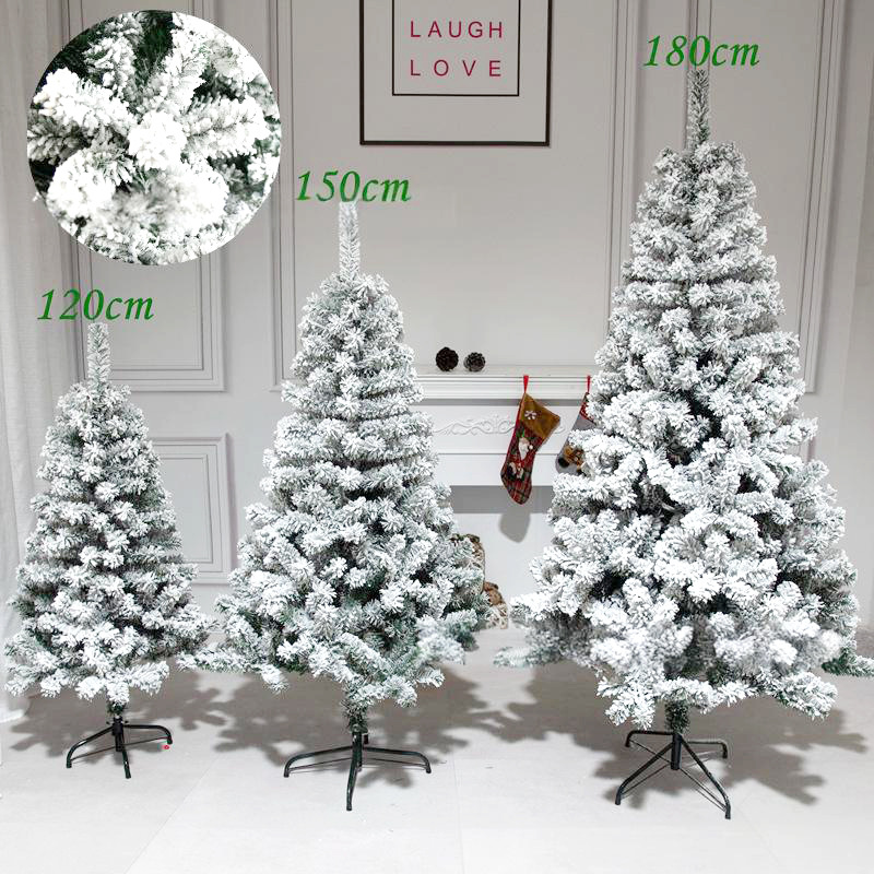 Árbol de Navidad artificial con nieve artificial, 1,2 metros de altura, con efecto de nieve que cae, árbol de Navidad grande de PVC blanco, adornos navideños