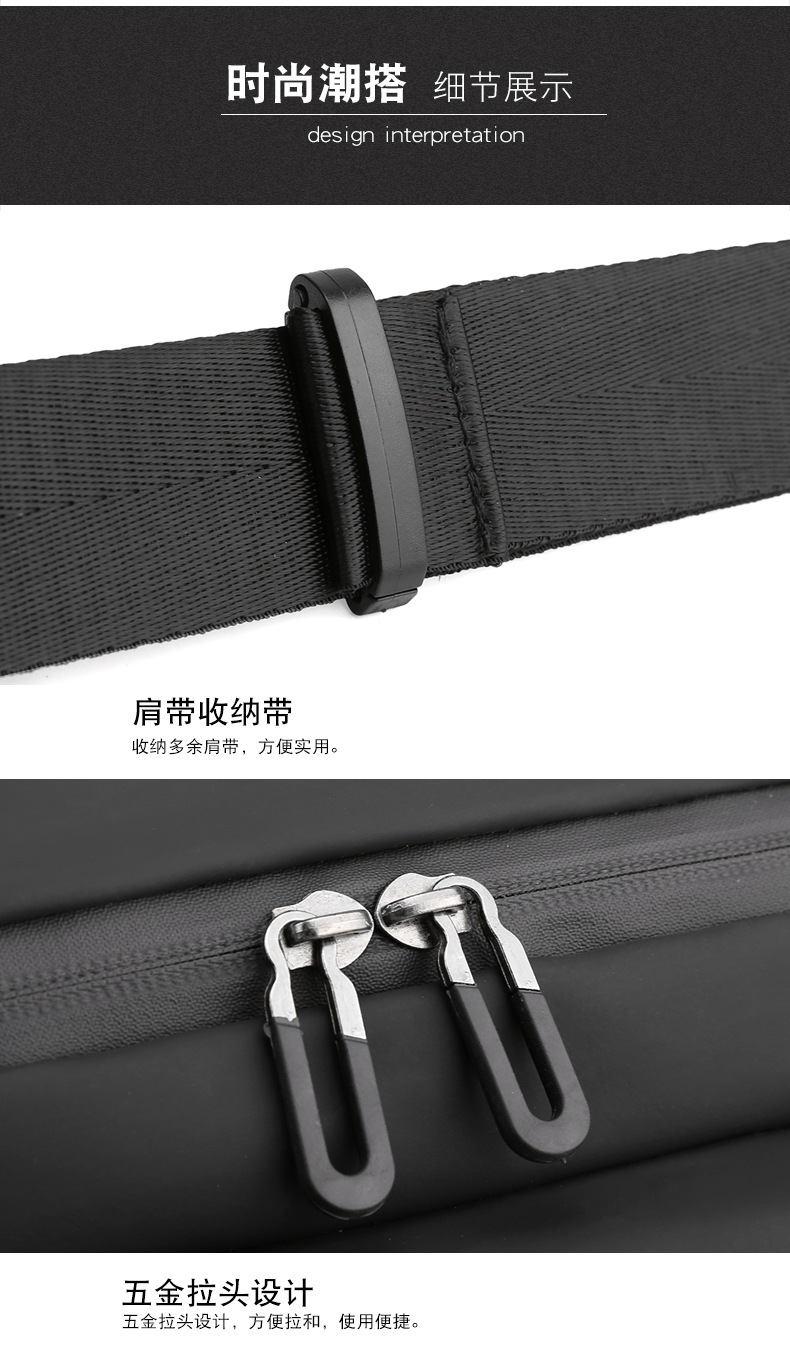 New cross-border men's waist bag, outdoor sports mobile phone bag, multi-functional large-capacity chest bag, casual single-shoulder crossbody bag undefined