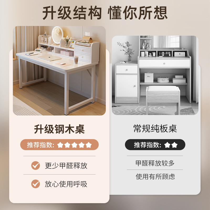 Comodador escritorio de computadora en un dormitorio moderno y minimalista 2025 nuevo estudio estudiantil 2 en 1 escritorio multifuncional