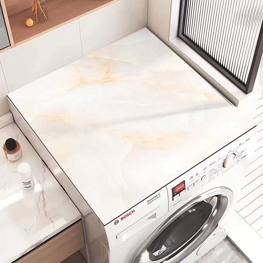 Cojín de lavadora de tambor cubierta de polvo microondas refrigerador techo protector solar tela sin lavado estilo de barro de diatomeas de corte