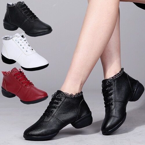 Square dance shoes, dancing shoes for women, adult soft sole, mid-heeled sailor dance shoes, dance shoes, performance shoes, new mesh foreign trade