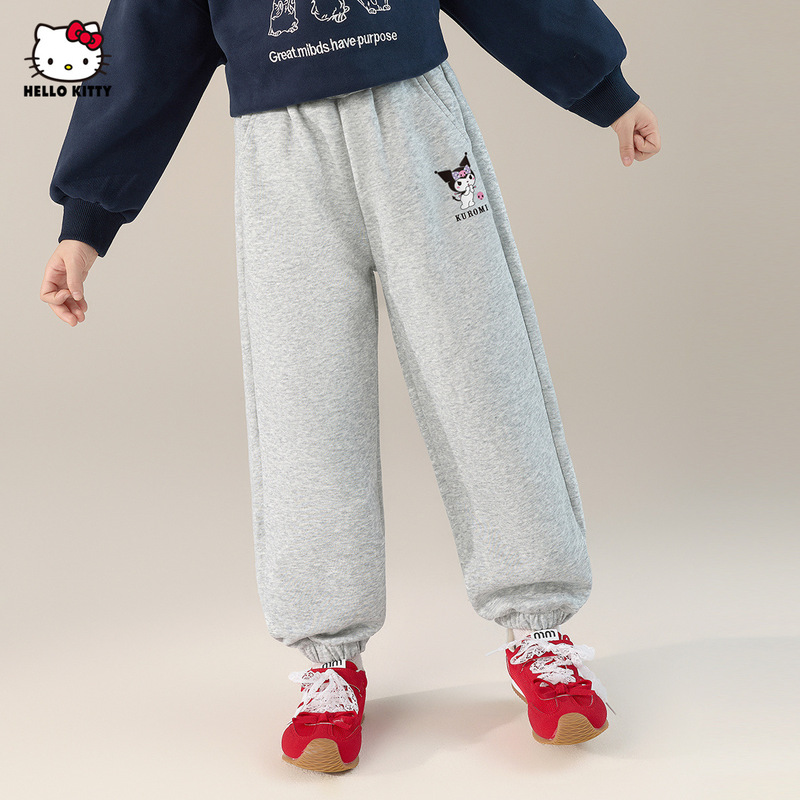 HelloKitty凯蒂猫库洛米联名款女童秋季卫裤2025新款脚口中大童装|undefined