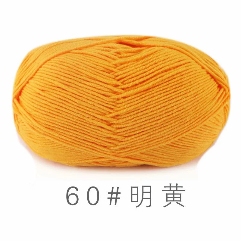 Шерстяная пряжа из combed cotton 4-ply, моток 50 г, нитка 2 мм для крючка и вязания, разноцветная