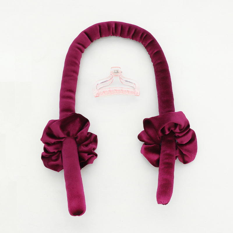 Amazon Lazy Sleep Heatless Velvet Sponge Curler Hair Ring Clip Three-piece Set Of Wave Curling Iron R223