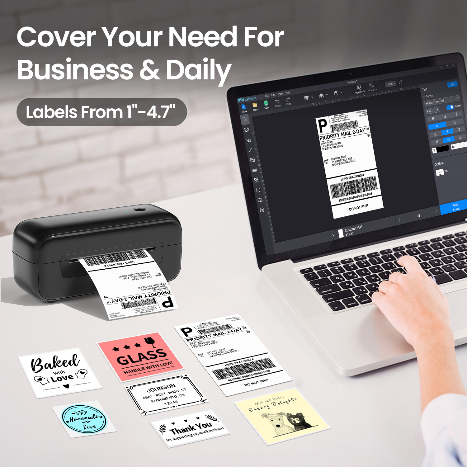 PhomemoPM-246-S transfronterizo de comercio electrónico de una sola máquina de papel térmico expreso de una sola cara