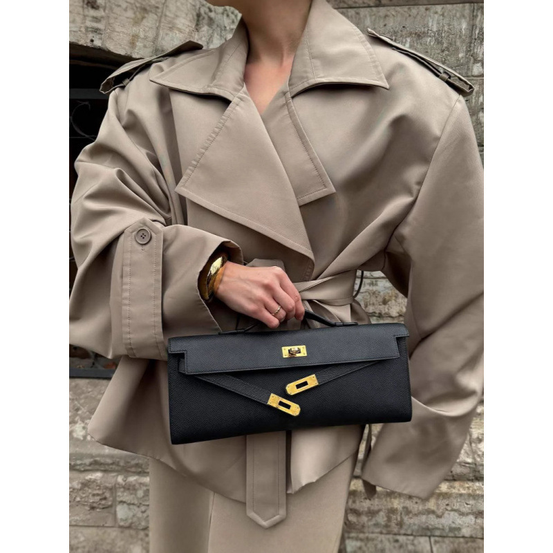 Real Shot - Fashionable New Style Lapel Long-Sleeve Tie Classic Short Trench Coat 2025 Cross-Border European and American Style with a High-End Feel