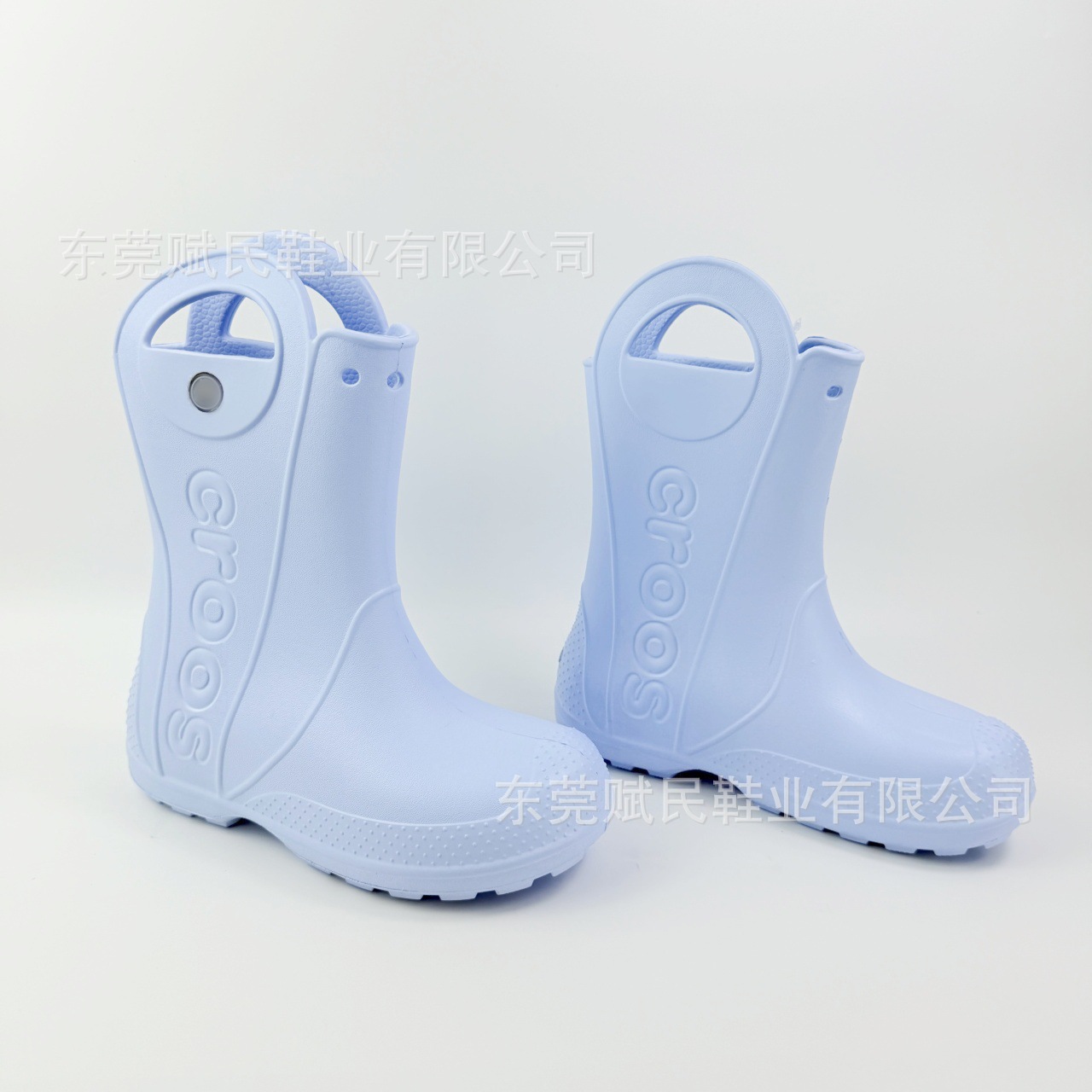 Cross Card Home Tube Rain Boots Non-Slip Eva Shoes Kidsren's Outdoor Rainy Rubber Shoes Soft Bottom Soft Surface Manufacturer Wholesale