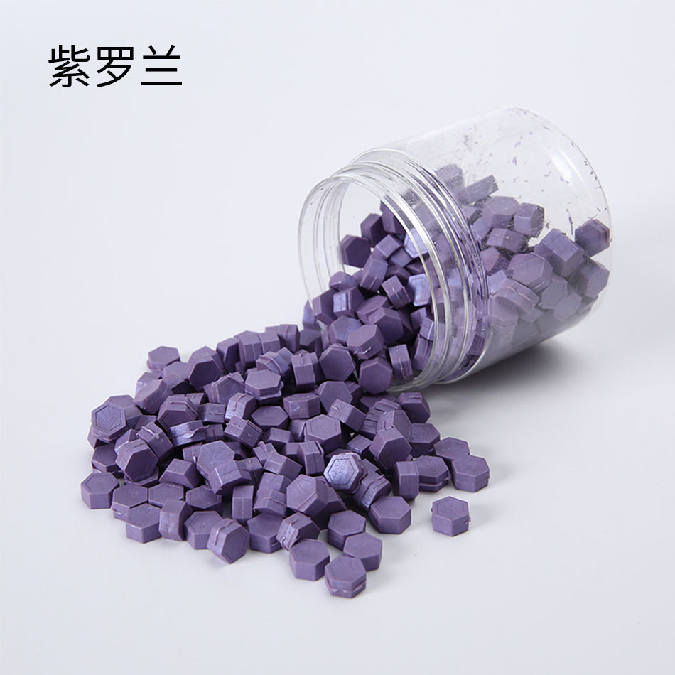 Macaron en caja de 50 colores, cera de pintura de fuego de color mixto, cera de botella granular mate, 60g, peso neto, aproximadamente 38g, sobre, cera sellada